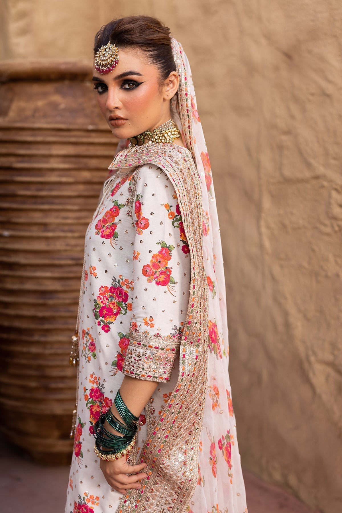 3 Piece - Charizma Digital Printed Shamoz Silk Suit with Digital Printed Shamoz Silk Dupatta (Unstitched)