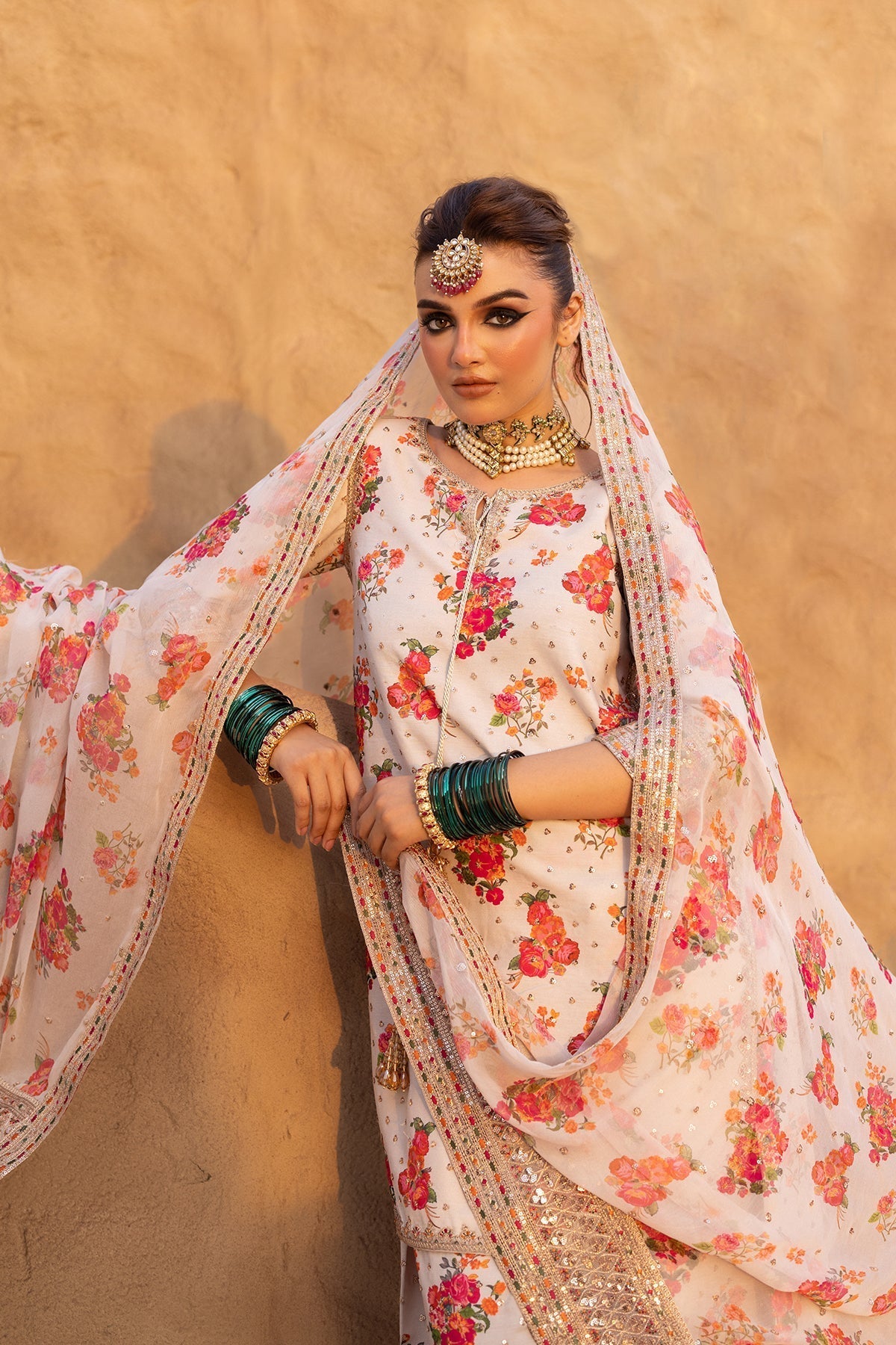 3 Piece - Charizma Digital Printed Shamoz Silk Suit with Digital Printed Shamoz Silk Dupatta (Unstitched)