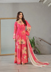 3 Piece - Khaddar Digital Printed Suit with Digital Printed Khaddar Dupatta (Unstitched)
