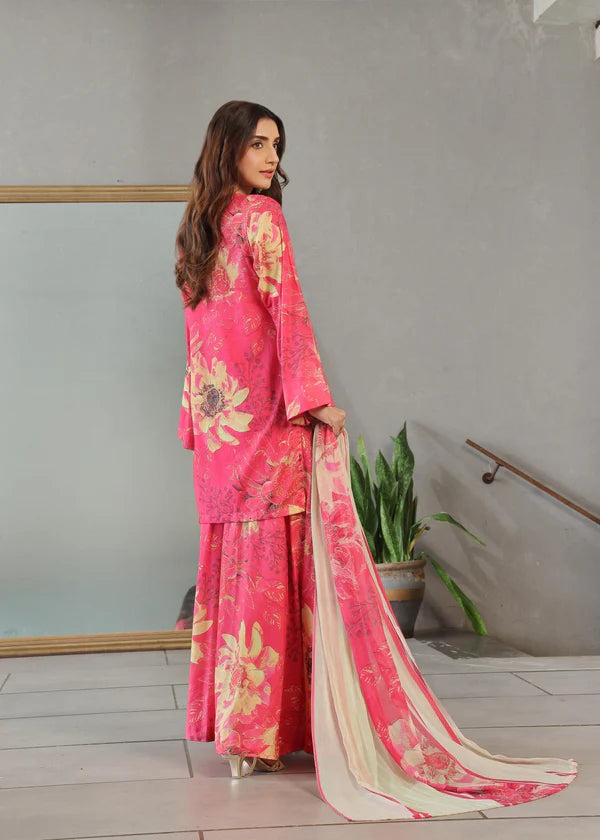 3 Piece - Khaddar Digital Printed Suit with Digital Printed Khaddar Dupatta (Unstitched)