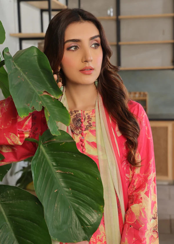 3 Piece - Khaddar Digital Printed Suit with Digital Printed Khaddar Dupatta (Unstitched)