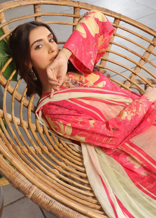 3 Piece - Khaddar Digital Printed Suit with Digital Printed Khaddar Dupatta (Unstitched)