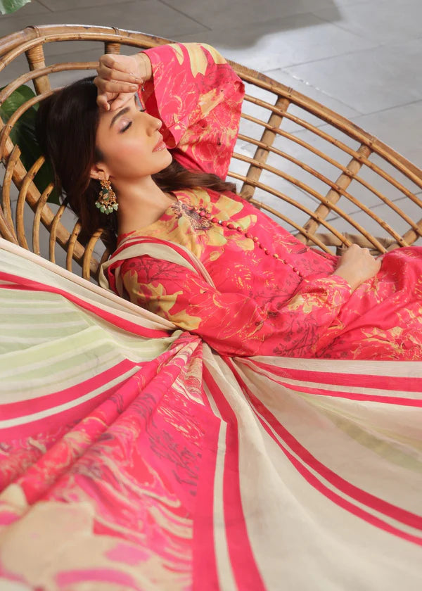 3 Piece - Khaddar Digital Printed Suit with Digital Printed Khaddar Dupatta (Unstitched)