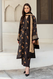 3 Piece - Baroque Karandi Digital Printed Suit with Digital Printed Karandi Dupatta (Unstitched)