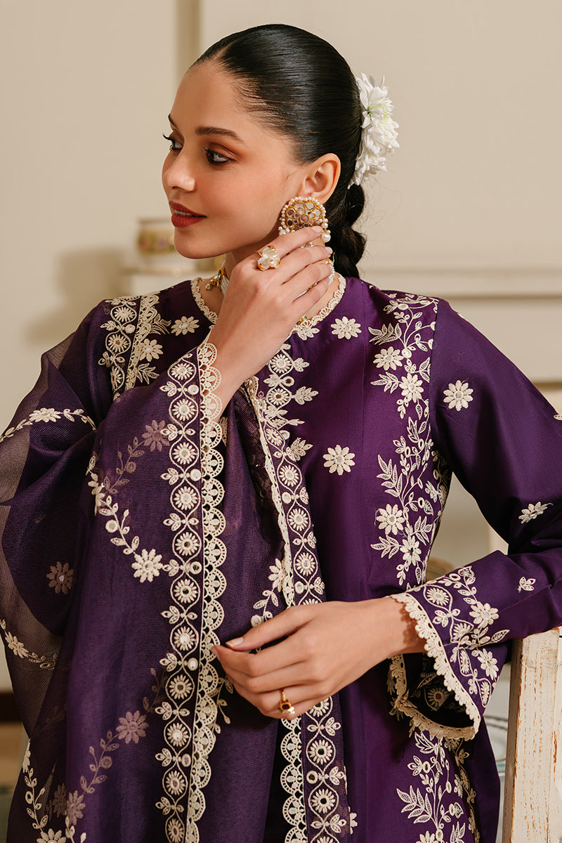 3 Piece - Dhanak Full Heavy Embroidered Suit with Full Embroidered Dhanak Shawl (Unstitched)