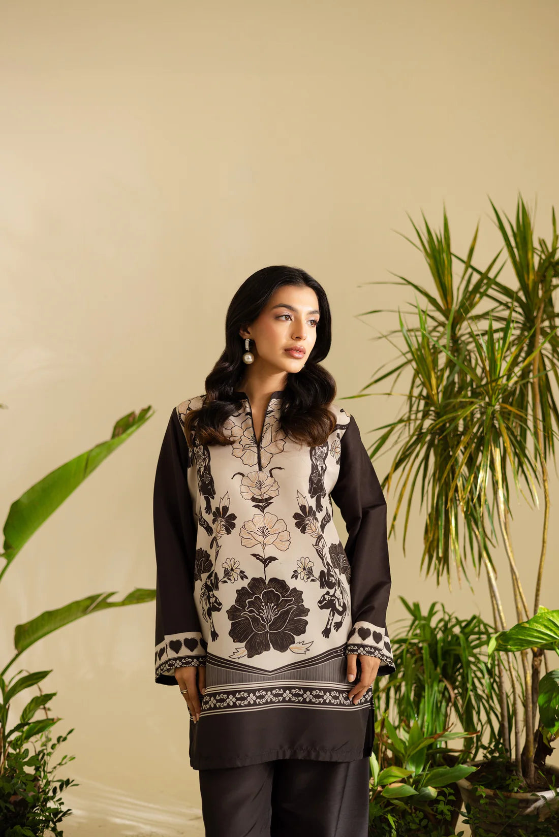 3 Piece - Silk  Digital Printed Shamooz Silk  Suit with Digital Printed Silk Dupatta (Unstitched)