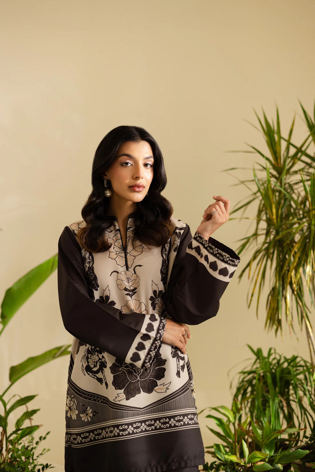3 Piece - Silk  Digital Printed Shamooz Silk  Suit with Digital Printed Silk Dupatta (Unstitched)