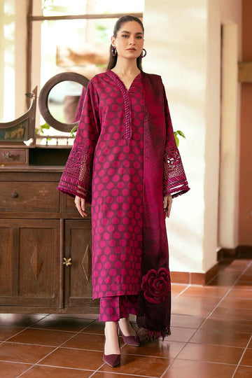 3 Piece - Baroque Printed Lawn Suit with Lawn Duppatta (Unstitched)
