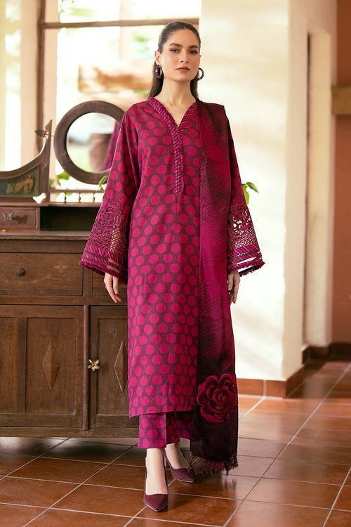3 Piece - Baroque Printed Lawn Suit with Lawn Duppatta (Unstitched)