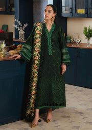 3 Piece - Maria B Dhanak Full Heavy Boring Embroidered Suit with Digital Printed Winter Wool Shawl (Unstitched)