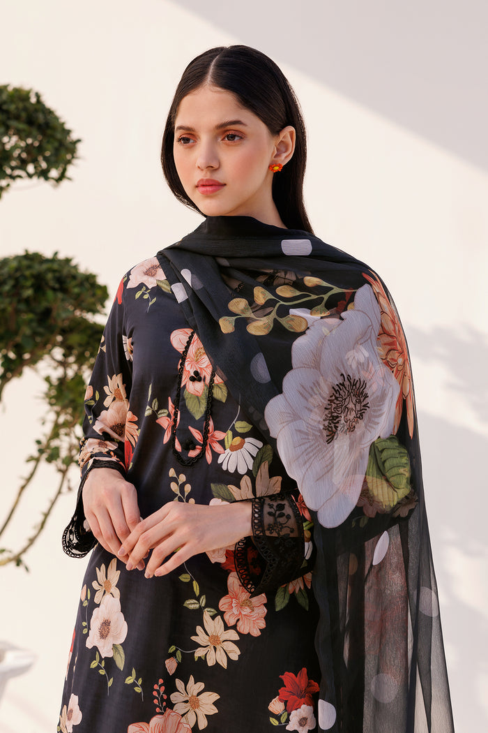 3 Piece - Karandi Digital Printed Suit with Digital Printed Karandi Dupatta (Unstitched)