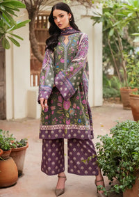 3 Piece - Baroque Karandi Digital Printed Suit with Digital Printed Karandi Dupatta (Unstitched)