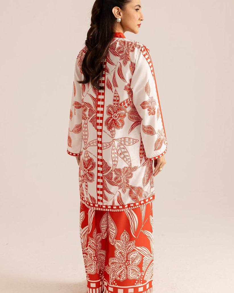 3 Piece - Lulusar Linen Printed Co-Ord Set with Printed Linen Trouser (Unstitched)