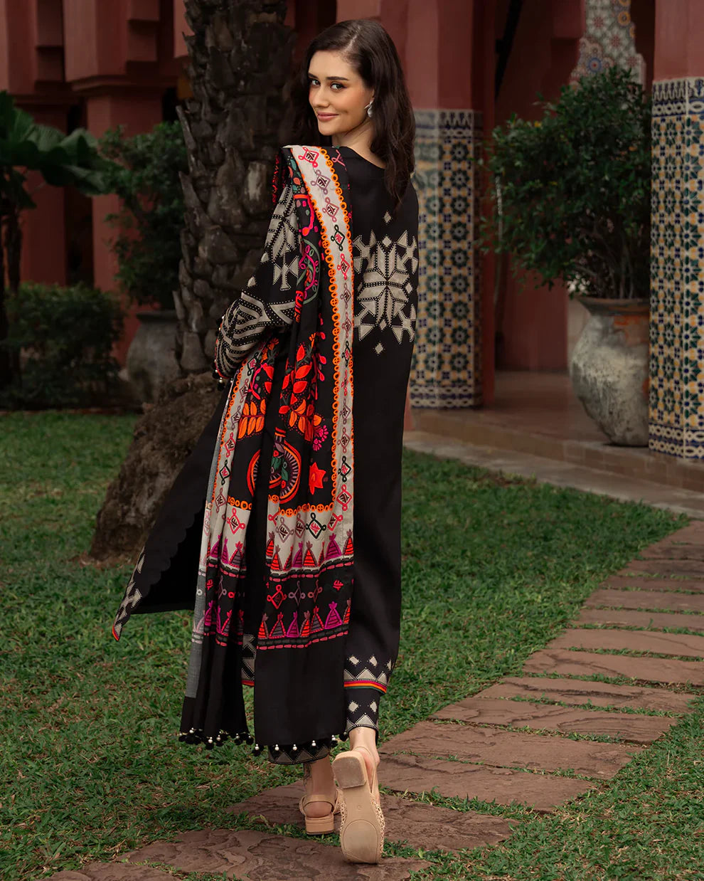 3 Piece - Charizma Khaddar Digital Printed Suit with Digital Printed Khaddar Dupatta (Unstitched)