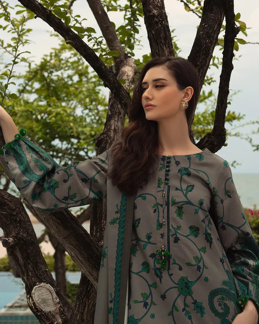 3 Piece - Charizma Khaddar Digital Printed Suit with Digital Printed Khaddar Dupatta (Unstitched)