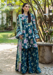 3 Piece - Linen Digital Bandoria Printed Suit with Linen Digital Bandoria Printed Dupatta (Unstitched)