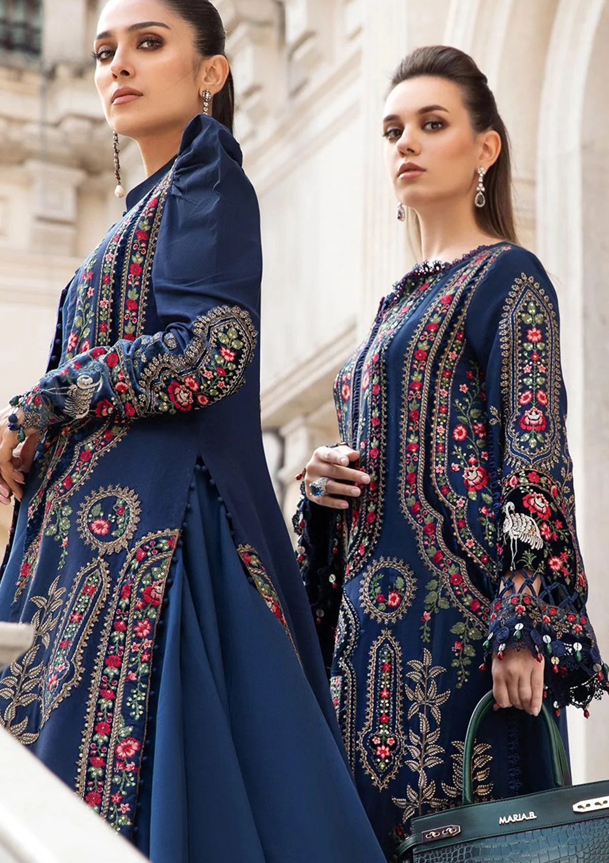 3 Piece - Dhanak Embroidered Suit with Dhanak Embroidered Shawl (Unstitched)