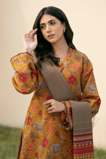 3 Piece - Khaddar Digital Printed Suit with Digital Printed Khaddar Dupatta (Unstitched)