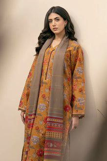 3 Piece - Khaddar Digital Printed Suit with Digital Printed Khaddar Dupatta (Unstitched)