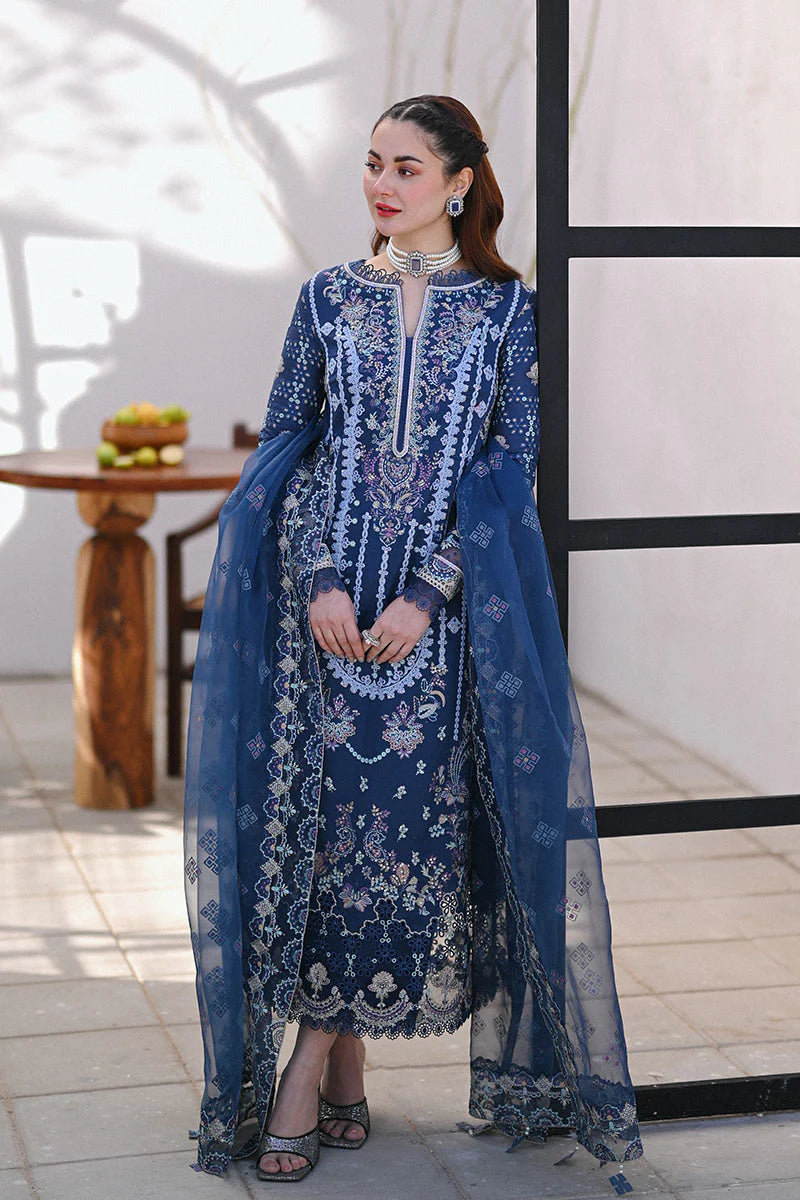 3 Piece - Full Net Heavy Sequins,Tilla and Handwork Suit with Net Dupatta (Unstitched)