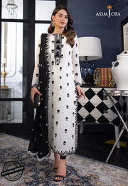 3 Piece - Asim Jofa Dhanak Full Heavy Embroidered Suit with Dhanak Embroidered Shawl (Unstitched)