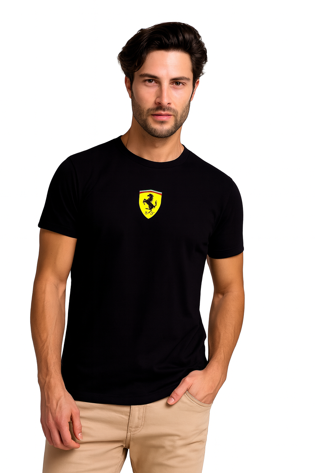 Ferrari  - Men's Classic Black T-Shirt