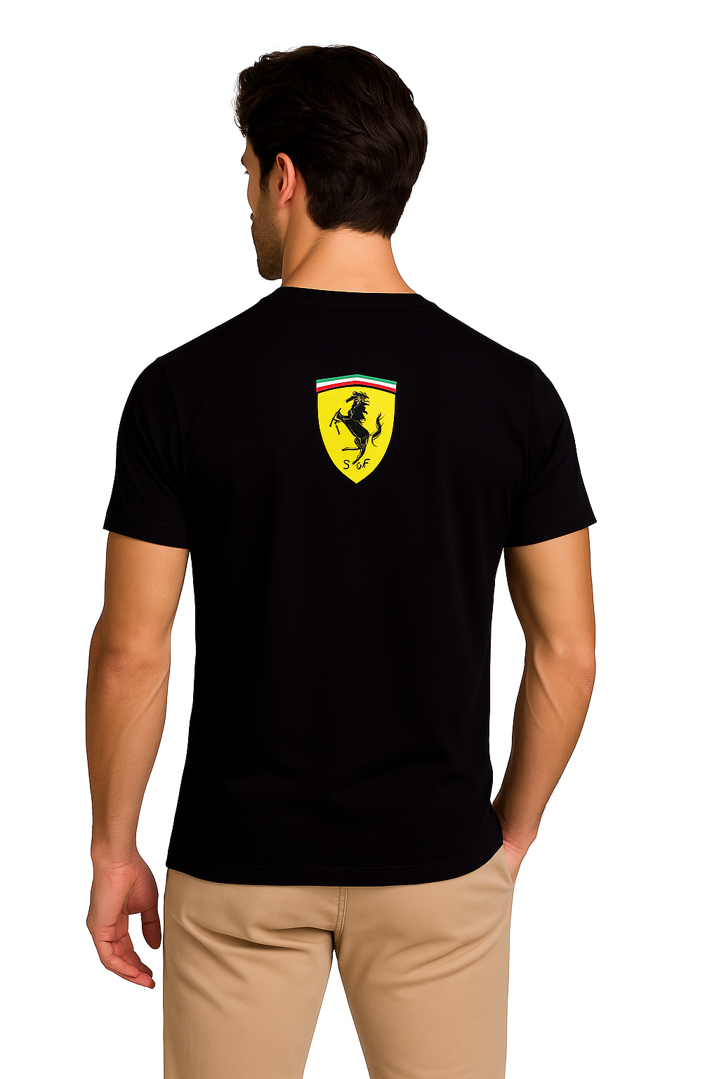 Ferrari  - Men's Classic Black T-Shirt