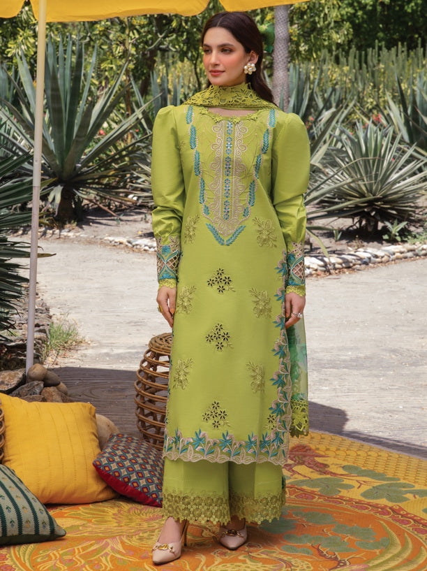 3 Piece - Dhanak Full Heavy Embroidered Suit with Printed Pashmina Wool Shawl (Unstitched)