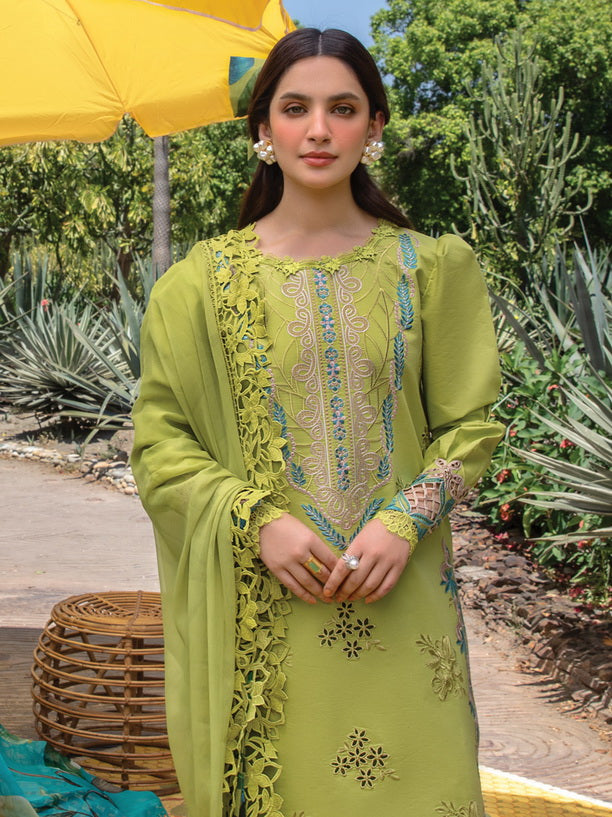 3 Piece - Dhanak Full Heavy Embroidered Suit with Printed Pashmina Wool Shawl (Unstitched)