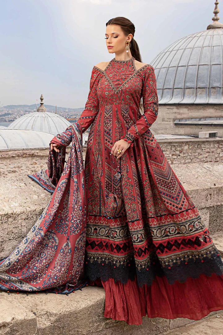 3 Piece - Printed Lawn Embroidered Suit with Lawn Duppatta (Unstitched)