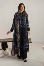 3 Piece - Dhanak Full Heavy Embroidered Suit with Digital Print Wool Shawl (Unstitched)
