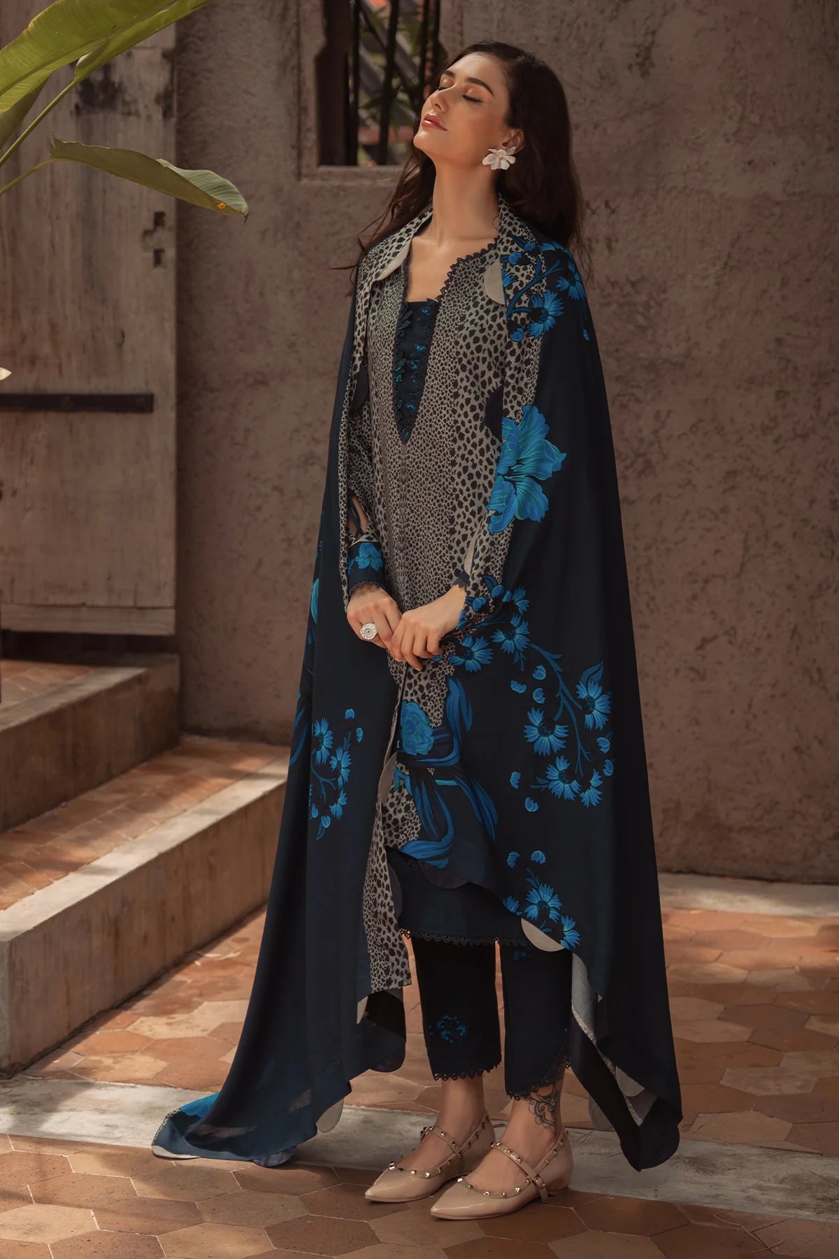 3 Piece - Charizma Khaddar Digital Printed Suit with Digital Printed Khaddar Dupatta (Unstitched)