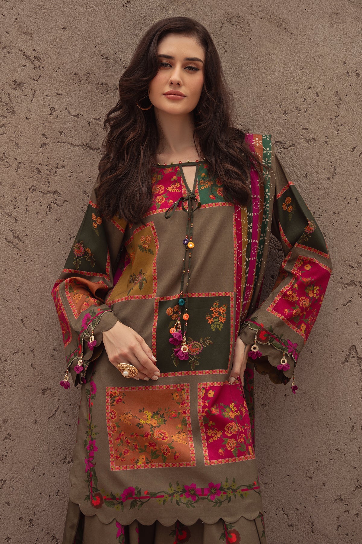 3 Piece - Charizma Khaddar Digital Printed Suit with Digital Printed Khaddar Dupatta (Unstitched)