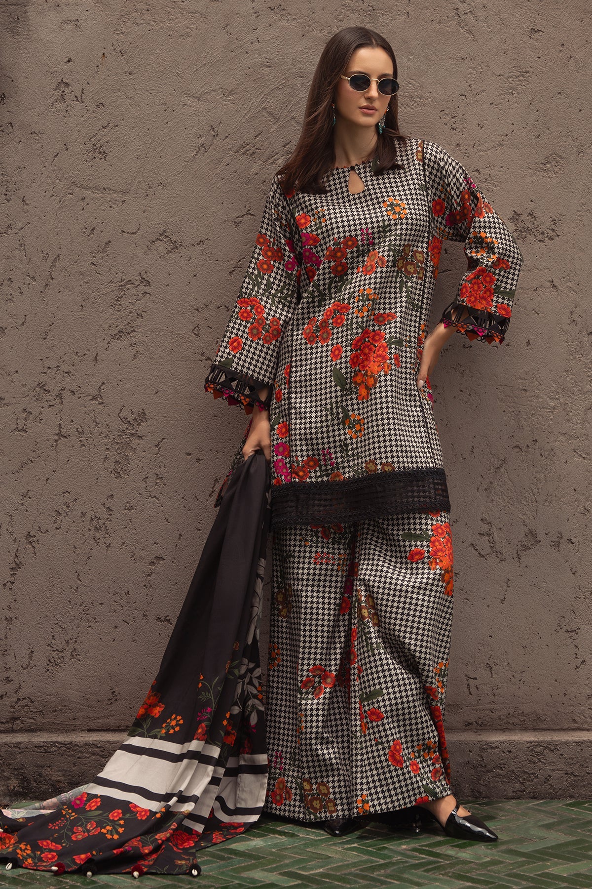 3 Piece - Charizma Khaddar Digital Printed Suit with Digital Printed Khaddar Dupatta (Unstitched)
