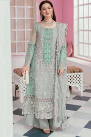 3 Piece - Organza Full Heavy Embroidered Suit with Embroidered Organza Dupatta (Unstitched)