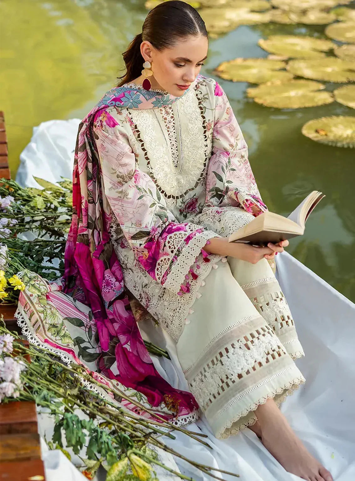 3 Piece - Linen Digital Printed Suit with Linen Digital Printed Dupatta (Unstitched)