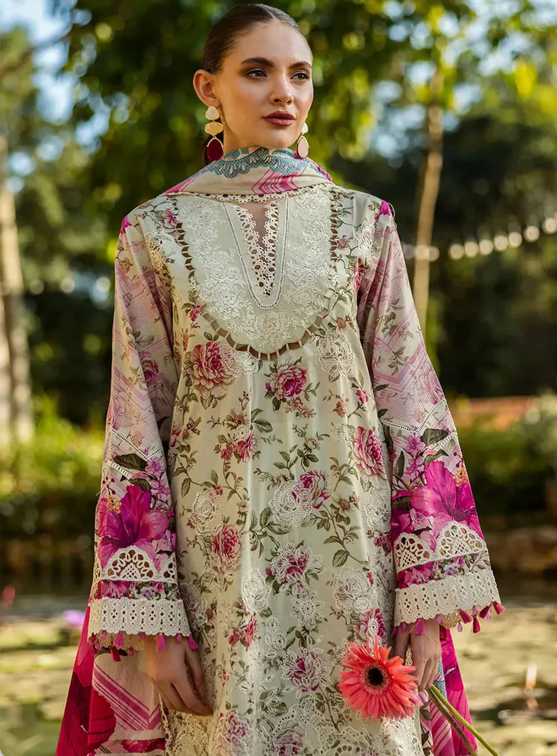 3 Piece - Linen Digital Printed Suit with Linen Digital Printed Dupatta (Unstitched)