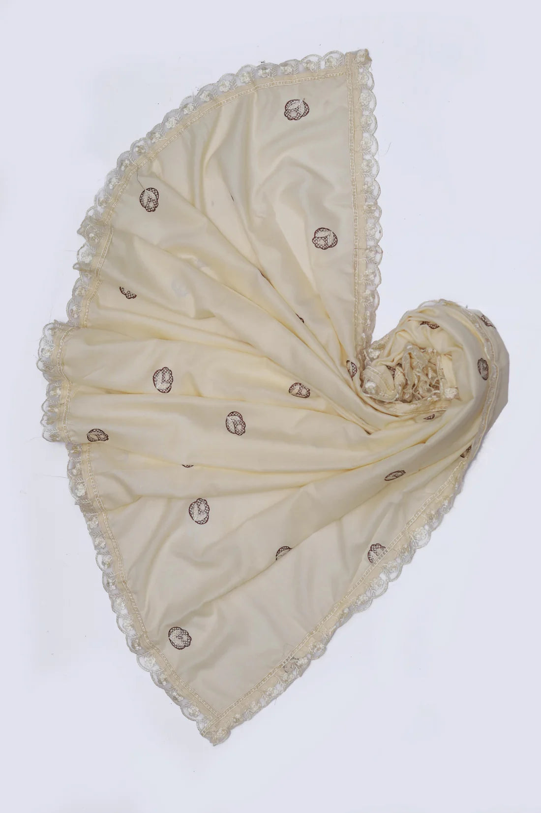 3 Piece - Maria B Dhanak Full Heavy Embroidered Suit with Embroidered Winter Wool Shawl (Unstitched)