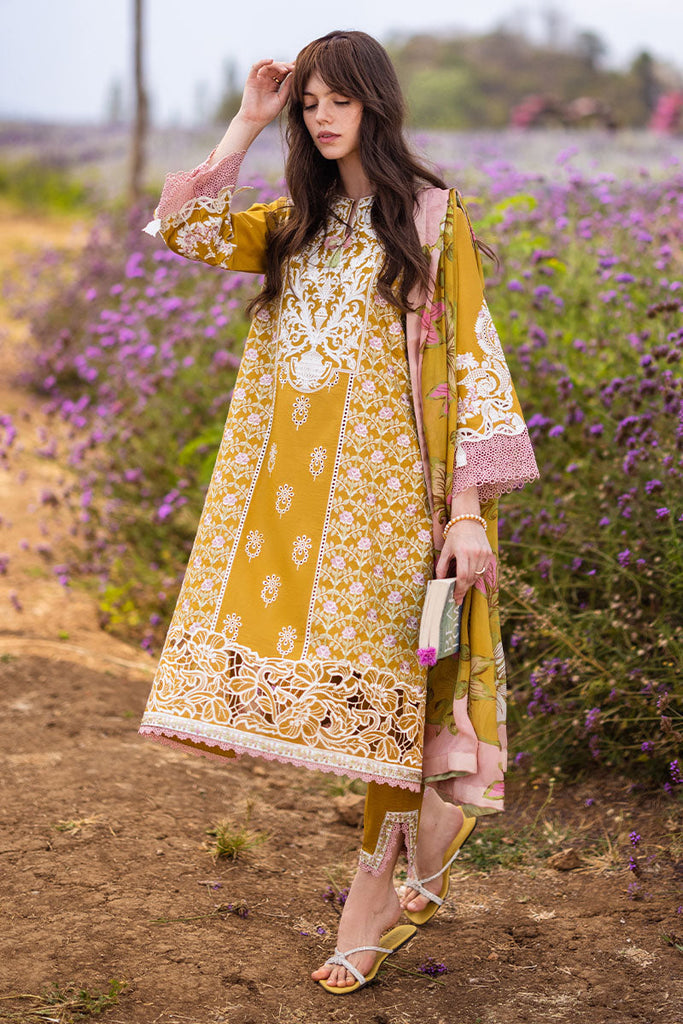 3 Piece -  Lawn Embroidered Suit with Tarkashi Monark Duppatta (Unstitched)
