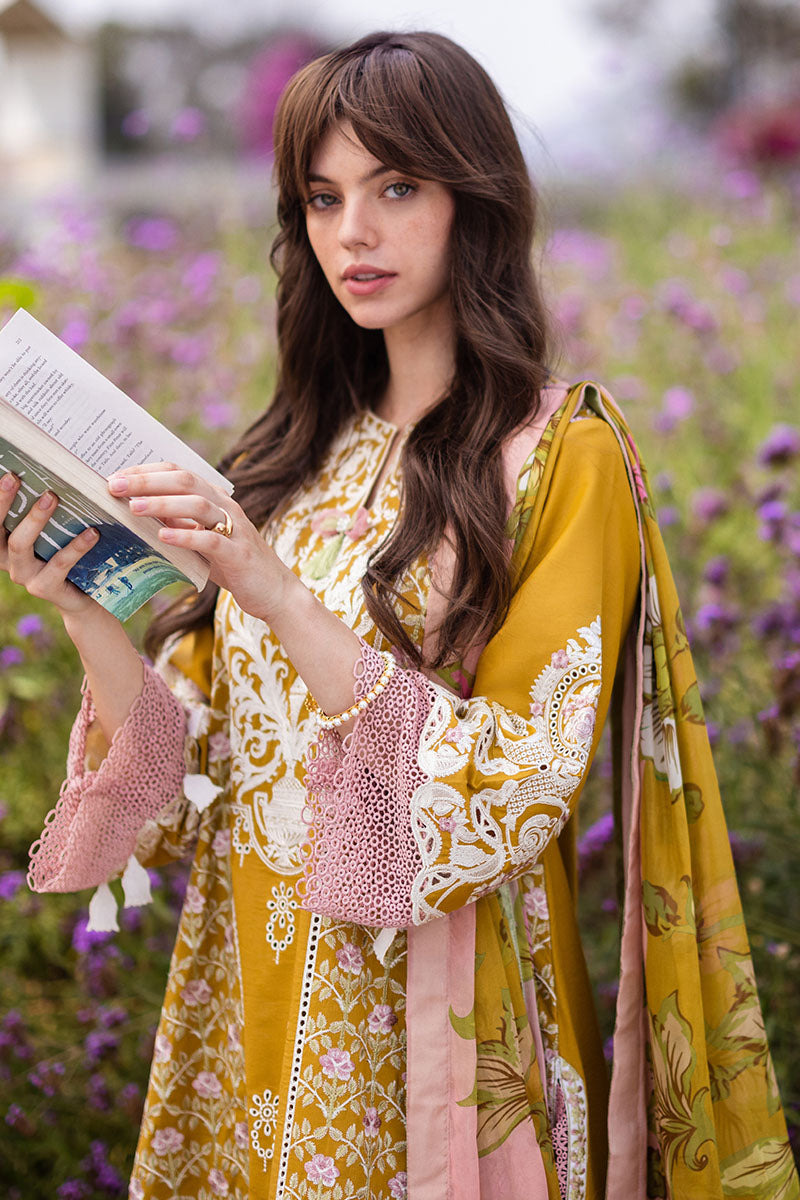 3 Piece -  Lawn Embroidered Suit with Tarkashi Monark Duppatta (Unstitched)