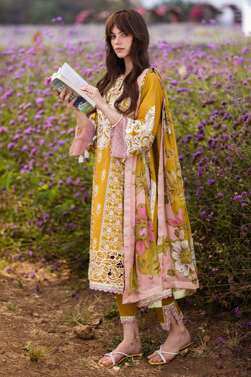 3 Piece -  Lawn Embroidered Suit with Tarkashi Monark Duppatta (Unstitched)