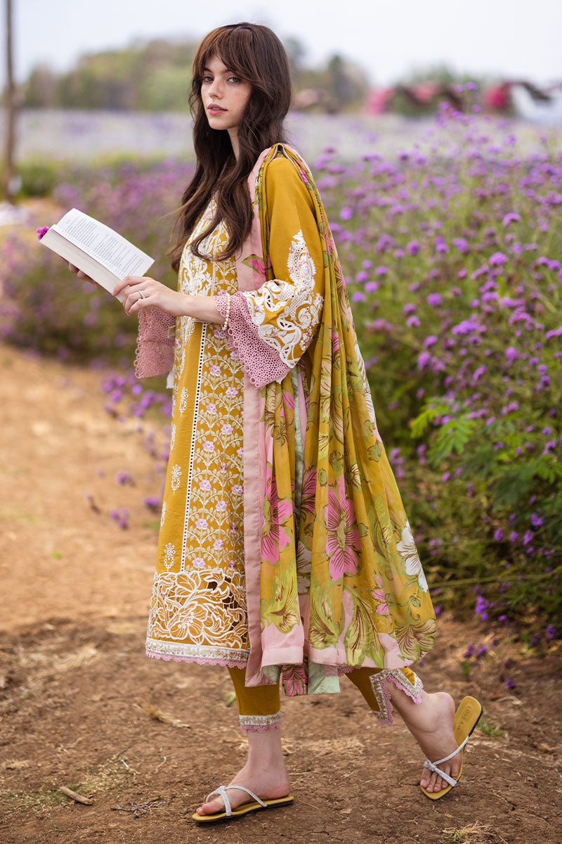 3 Piece -  Lawn Embroidered Suit with Tarkashi Monark Duppatta (Unstitched)