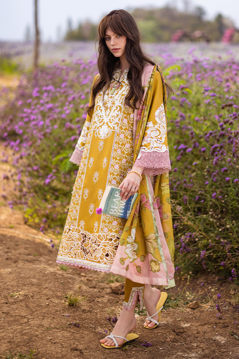 3 Piece -  Lawn Embroidered Suit with Tarkashi Monark Duppatta (Unstitched)
