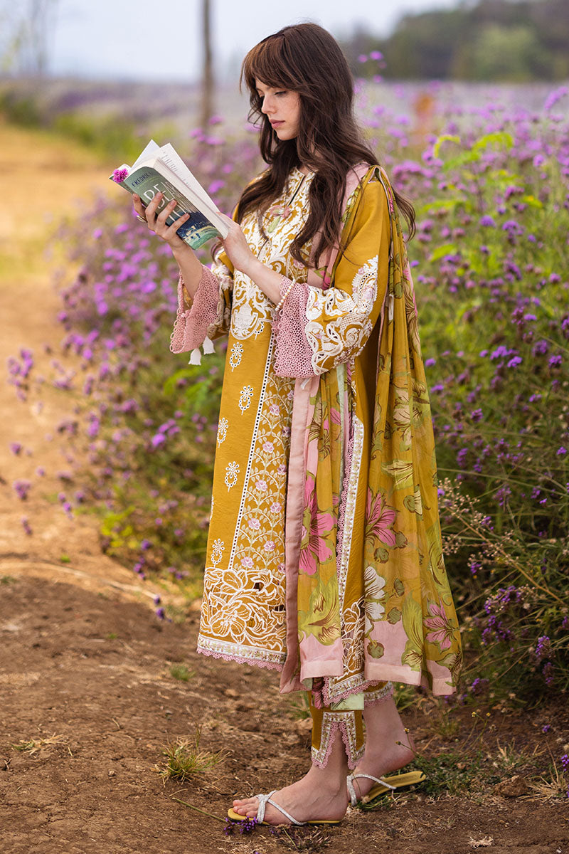 3 Piece -  Lawn Embroidered Suit with Tarkashi Monark Duppatta (Unstitched)