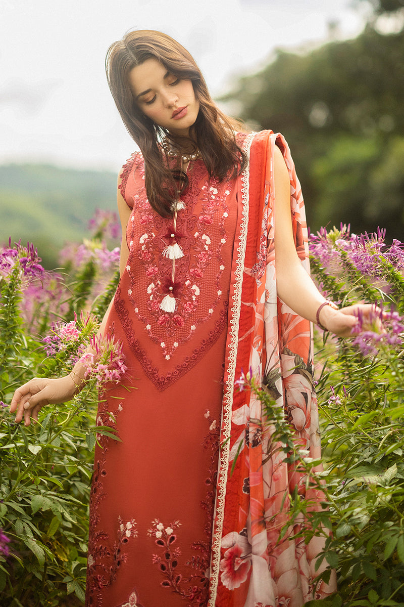 3 Piece - Dhanak Embroidered Suit with Pashmina Zari Shawl (Unstitched)