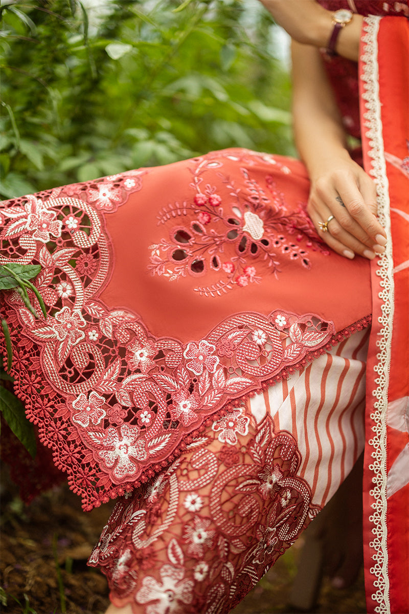 3 Piece - Dhanak Embroidered Suit with Pashmina Zari Shawl (Unstitched)