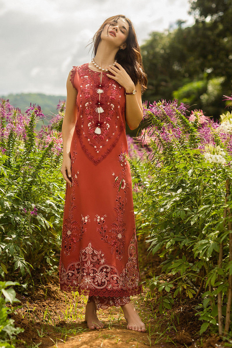 3 Piece - Dhanak Embroidered Suit with Pashmina Zari Shawl (Unstitched)