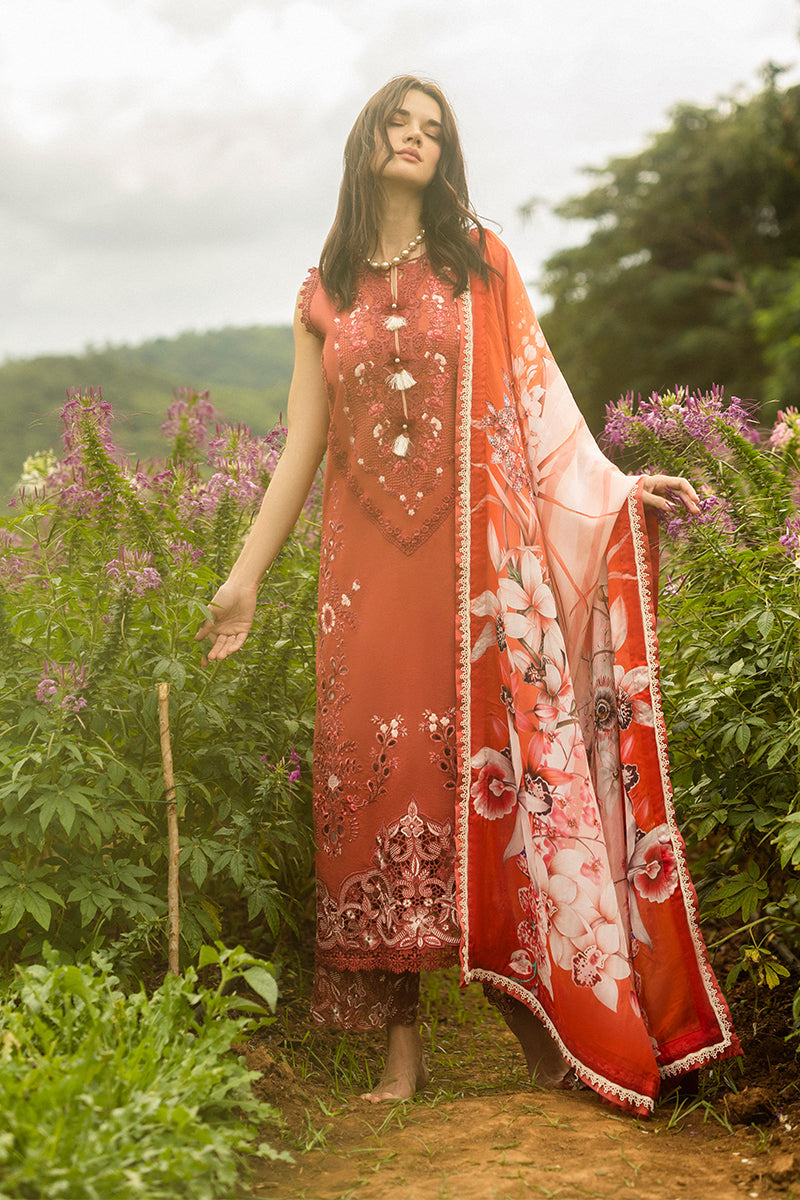 3 Piece - Dhanak Embroidered Suit with Pashmina Zari Shawl (Unstitched)