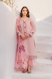 3 Piece - Dhanak Full Heavy Embroidered Suit with Printed Pashmina Shawl (Unstitched)