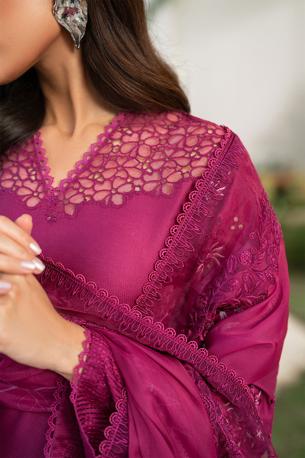 3 Piece - Dhanak Full Heavy Embroidered Suit with Embroidered Digital Printed Wool Shawl (Unstitched)